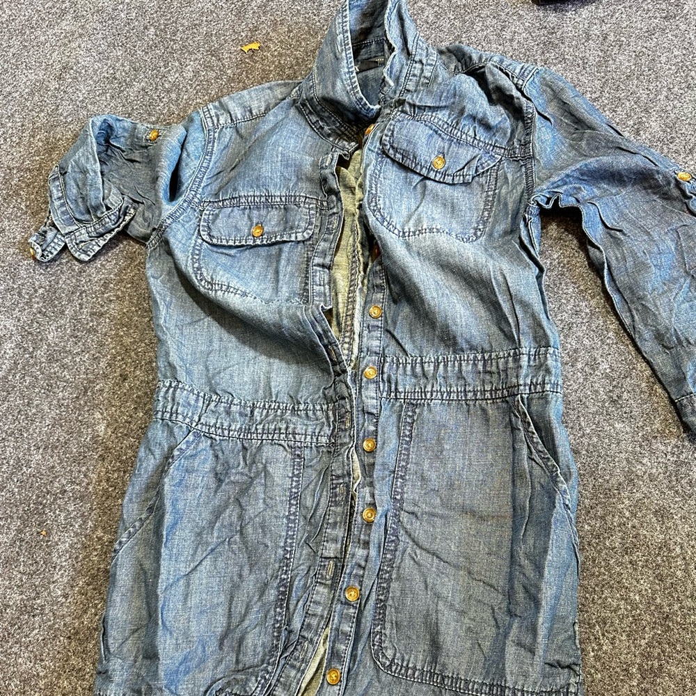 Armani Exchange Blue Denim Shirt Dress - on the real real site
